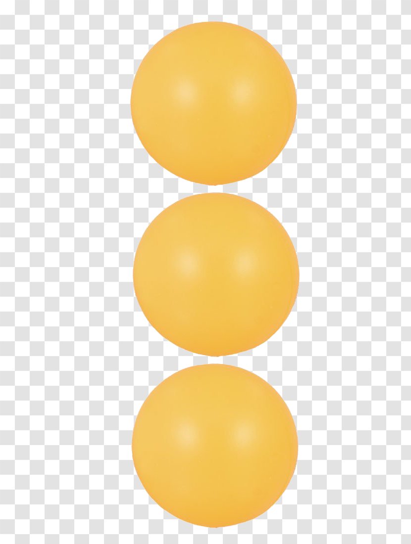 Yellow Balloon Sphere - Orange - Super Bright Table Tennis Transparent PNG
