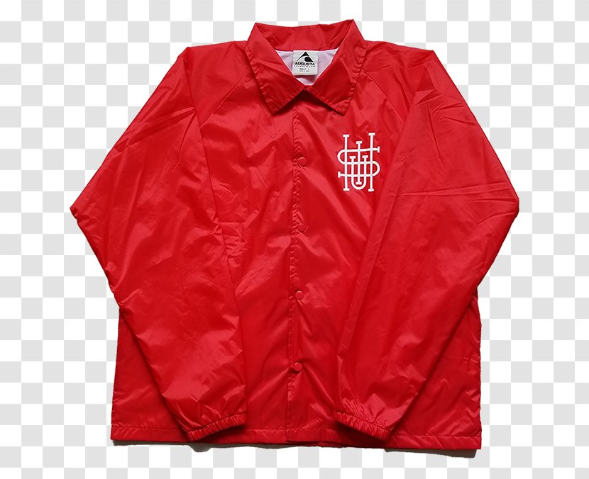 T-shirt Sleeve Jacket Collar Outerwear - Red Transparent PNG