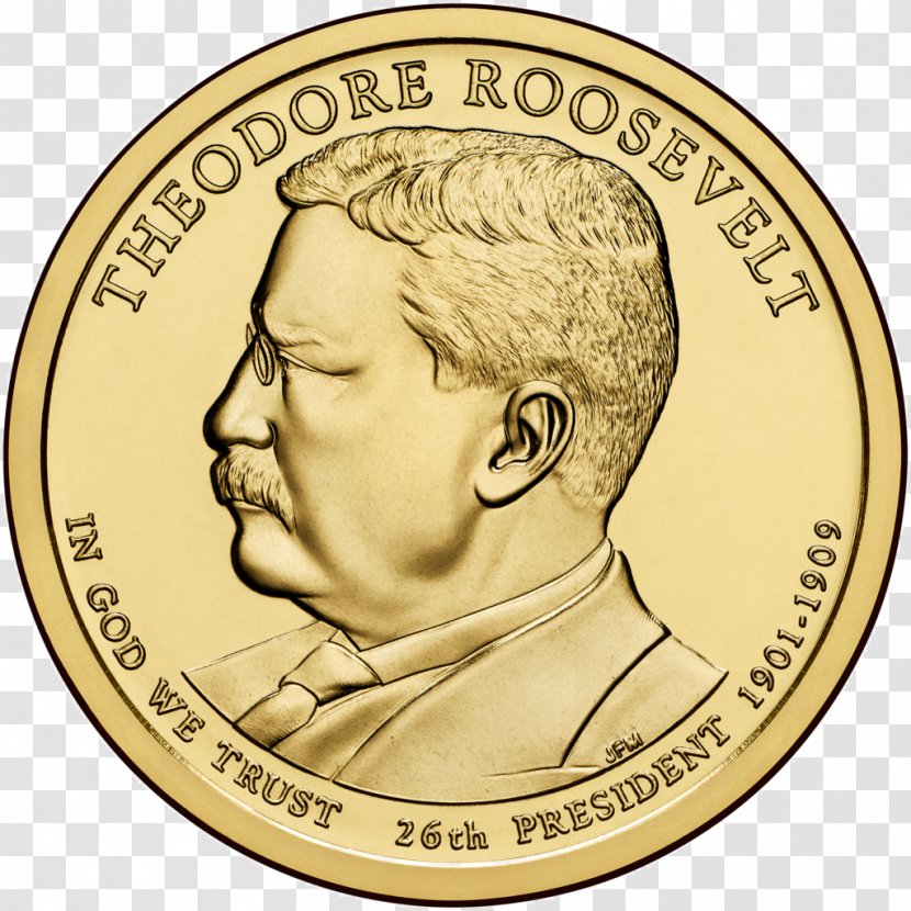 United States Of America Presidential $1 Coin Program Uncirculated Dollar Mint - Teddy Roosevelt Transparent PNG