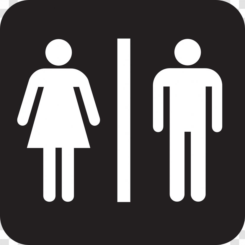 Unisex Public Toilet Bathroom Clip Art - Pictures Of Man And Woman Transparent PNG