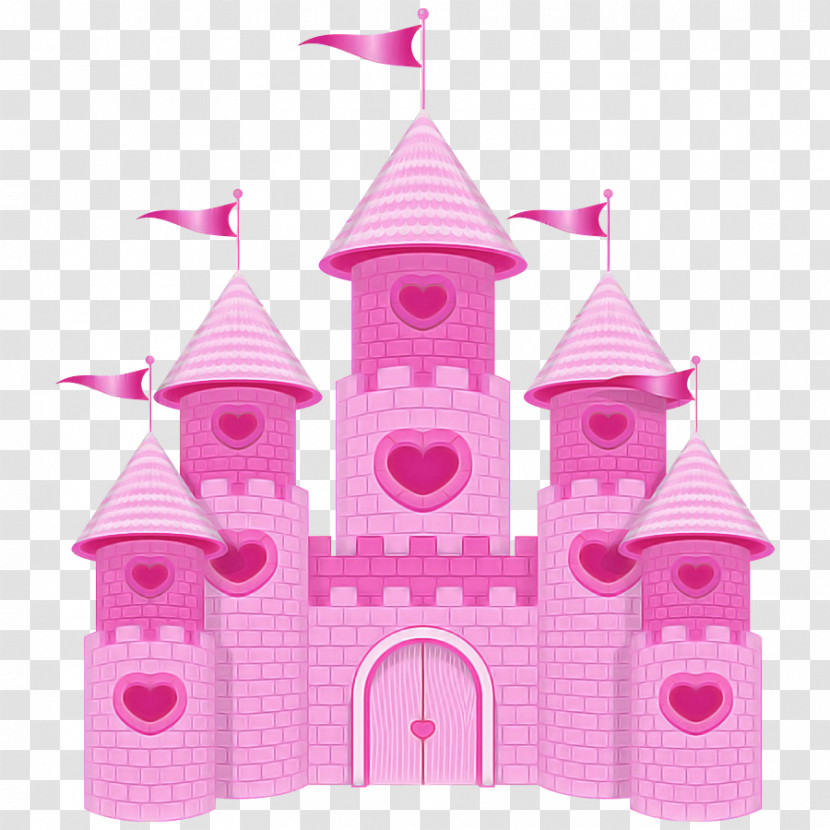 Pink Castle Magenta Building Architecture Transparent PNG