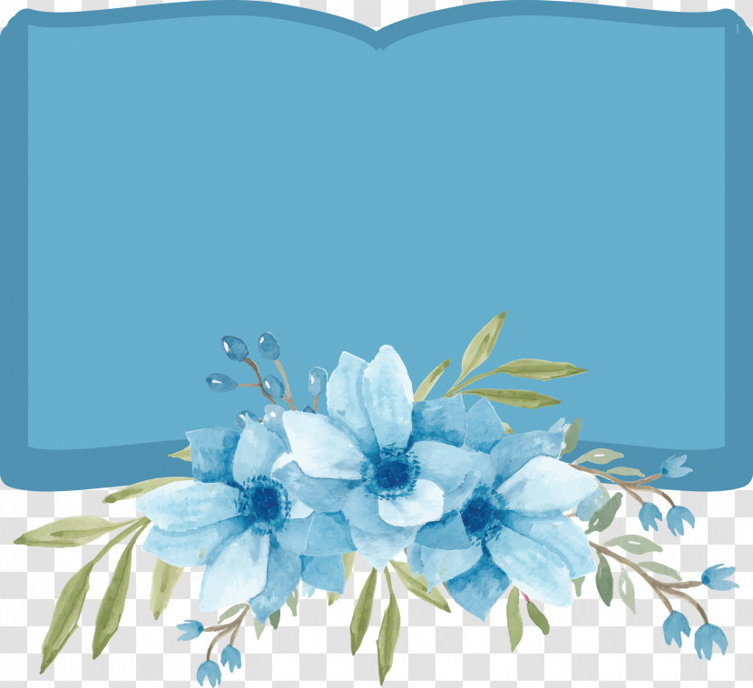 Flower Book Frame Flower Frame Book Frame Transparent PNG