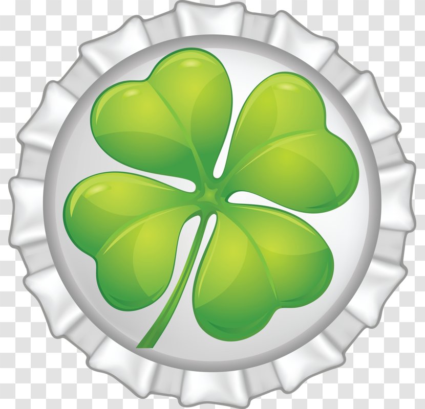 Four-leaf Clover Green Red Shamrock - Fourleaf - Symbol Transparent PNG