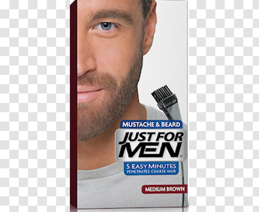 Just For Men Hair Coloring Beard Brown Facial - Care Transparent PNG