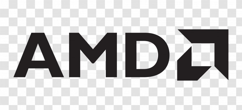 Advanced Micro Devices Logo Intel Central Processing Unit Graphics Cards & Video Adapters - Black And White Transparent PNG