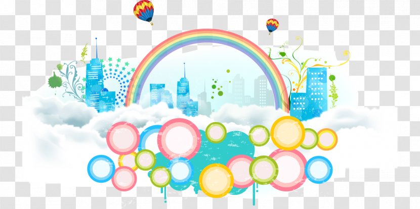 Cartoon Illustration - City - Cloud Transparent PNG