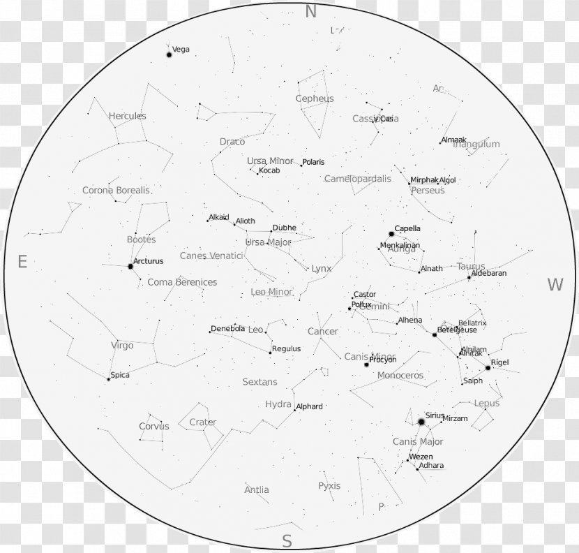 Southern Hemisphere Star Chart Astronomy Night Sky Constellation - Tree - Lines Transparent PNG