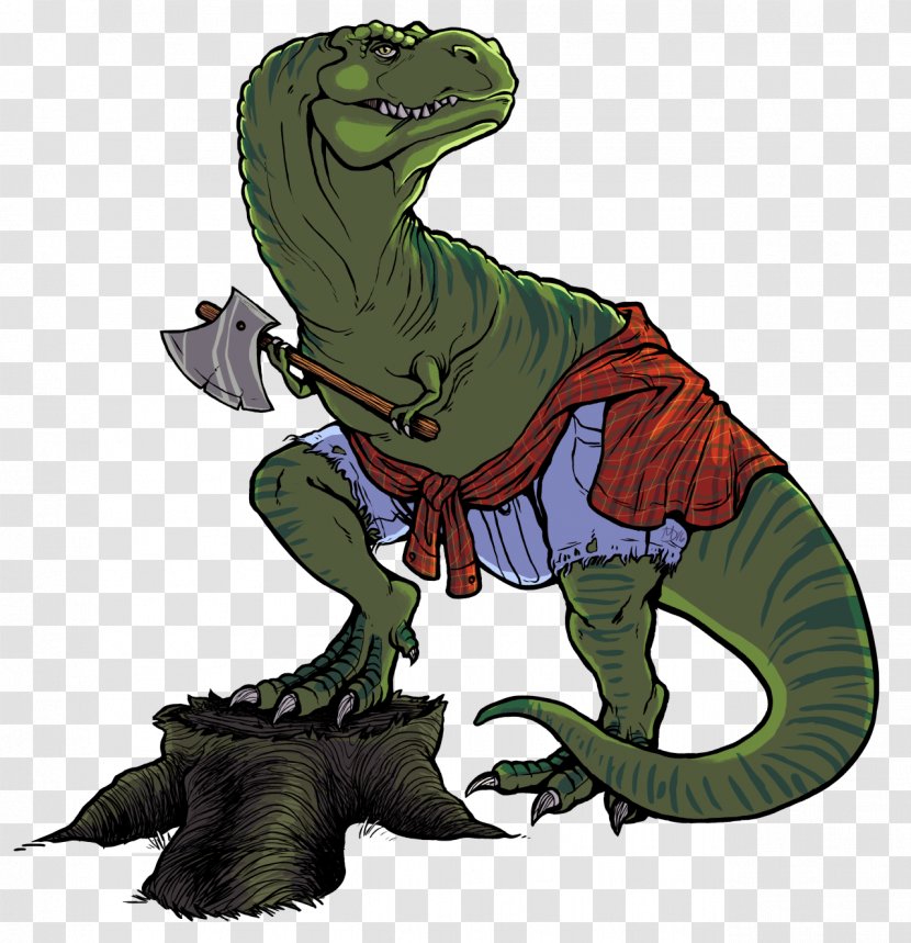 Tyrannosaurus Velociraptor Cartoon Legendary Creature - Reptile - Lazy Man Transparent PNG
