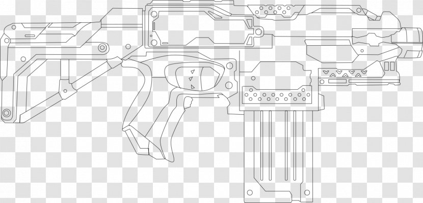 Line Art Weapon Drawing White - Artwork Transparent PNG