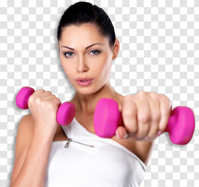 Fitness Centre Physical Exercise Dumbbell - Magenta - Dumbbells Transparent PNG