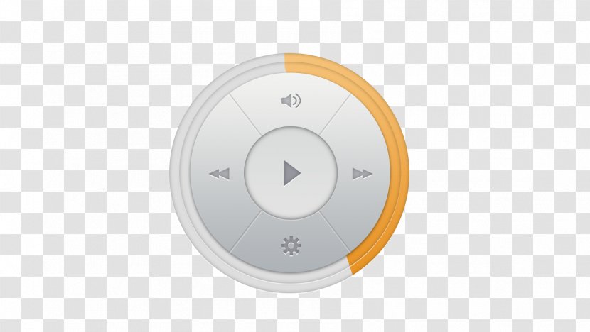 Electronics Circle - White Player UI Button Design Transparent PNG