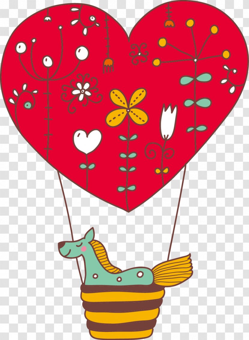 Fototapet Wallpaper - Heart - Cartoon-shaped Balloons Can Love Transparent PNG