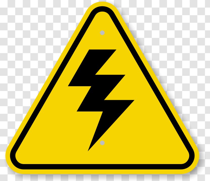 Warning Sign High Voltage Symbol Clip Art - Traffic - Caution Triangle Transparent PNG