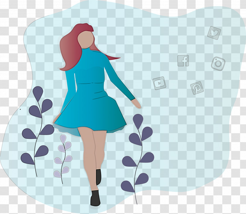 Girl Social Media Transparent PNG