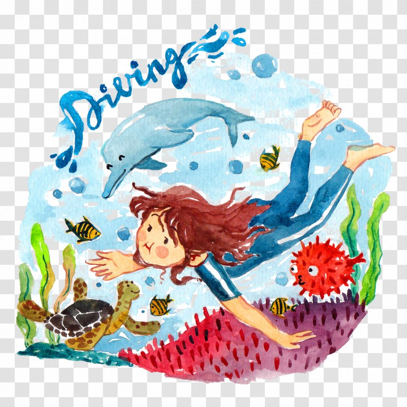 Child Clip Art - Organism - Children Swimming And Whale Transparent PNG