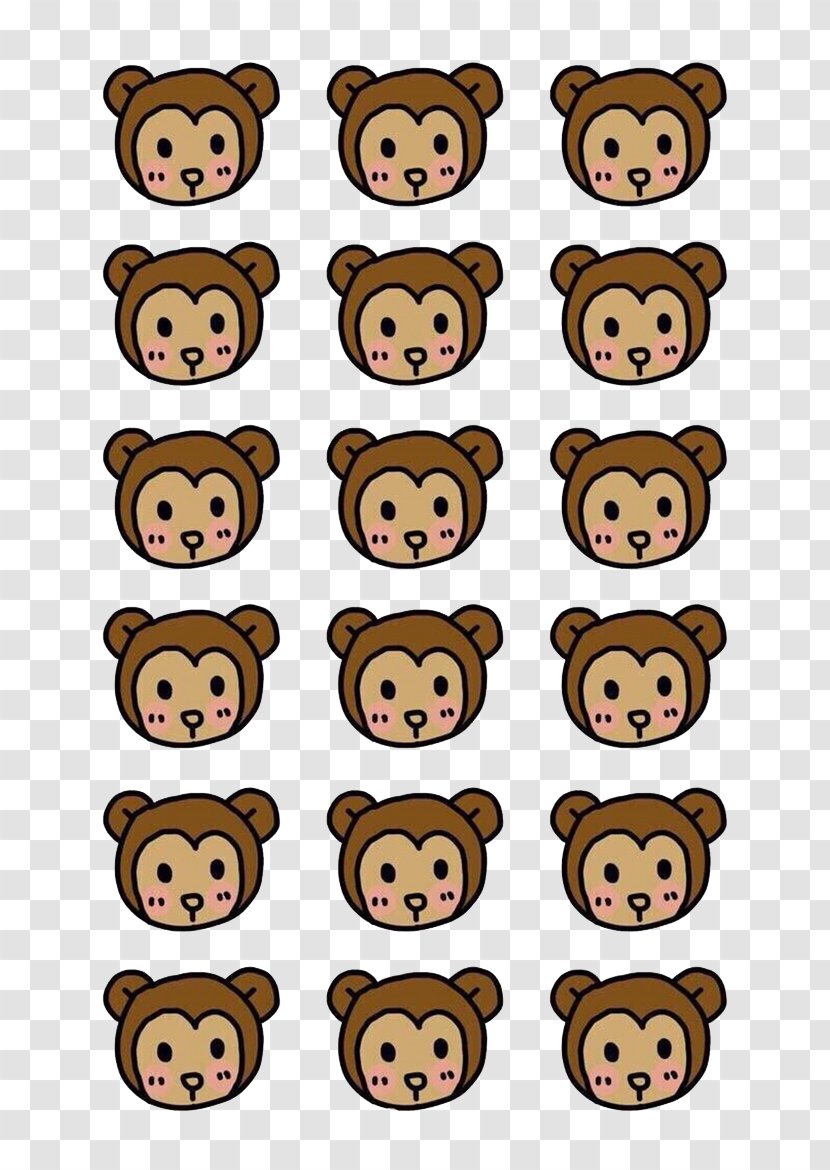 Tencent QQ Wallpaper - Head - Background Cartoon Monkey Transparent PNG