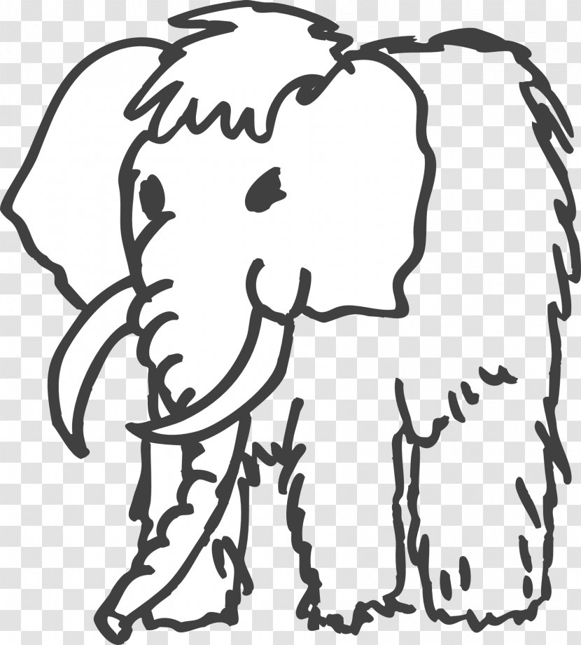 Woolly Mammoth Drawing Ice Age Saber-toothed Cat Clip Art - Silhouette - Tree Transparent PNG