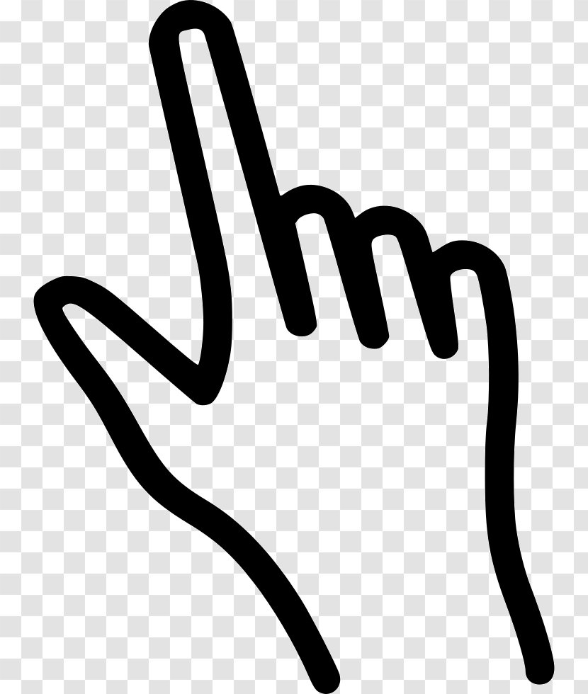 Thumb Finger Gesture - Black And White - Text Transparent PNG