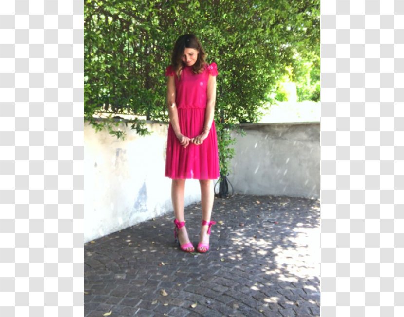 Dress Shoulder Pink M Skirt Outerwear - Silhouette Transparent PNG