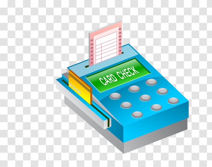 Point Of Sale Credit Card Printer - Computer Terminal - Blue Transparent PNG