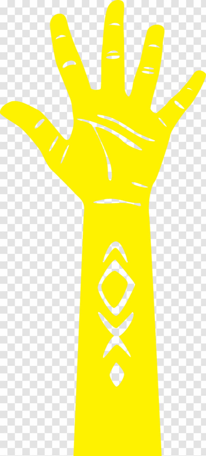 Safety Glove Yellow Line Area Glove Transparent PNG