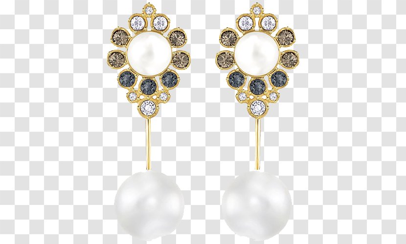 Earring Swarovski AG Jewellery Pearl - Gold - Jewelry Transparent PNG