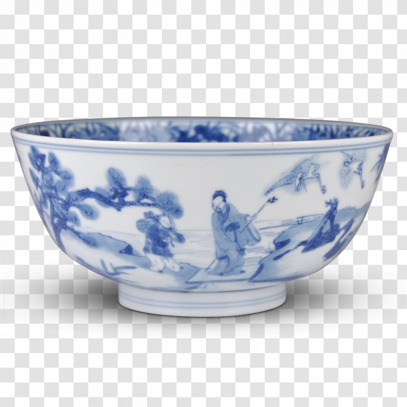 Ceramic Blue And White Pottery Saucer Bowl Tableware - Cup Transparent PNG