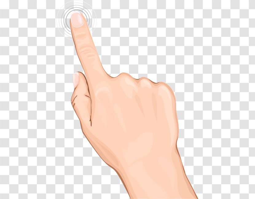 Gesture Hand Finger - Silhouette - Clicking Transparent PNG