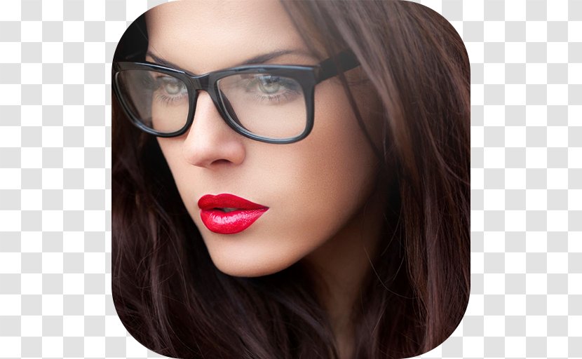 Glasses Contact Lenses Eyewear Clothing - Chin Transparent PNG