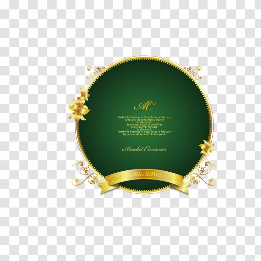 Picture Frame Graphic Design Illustration - Visual Elements And Principles - Round Black Green Gift Card Transparent PNG