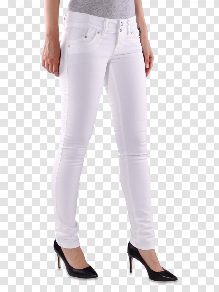 Jeans Denim Leggings - White - Slim Woman Transparent PNG