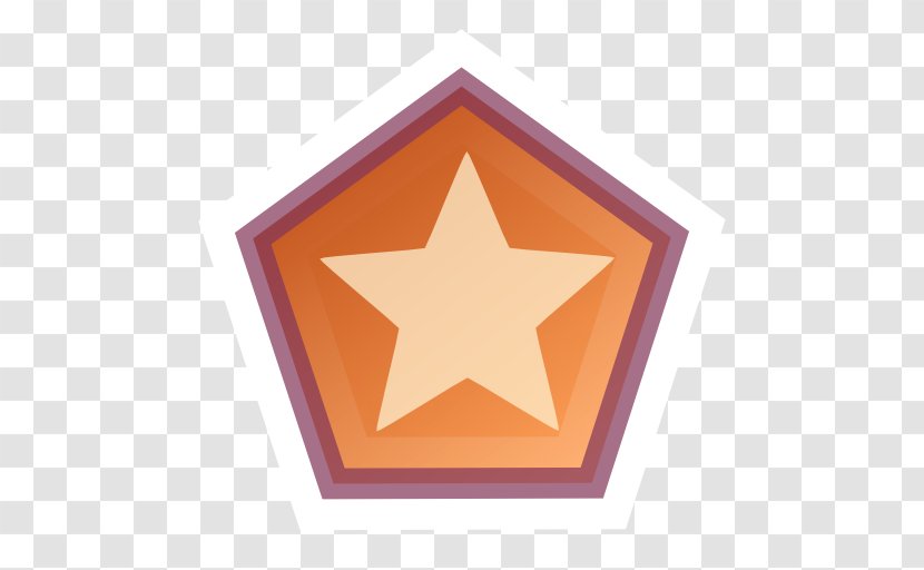 Triangle Orange Font - Ubuntu - Actions Draw Polygon Star Transparent PNG