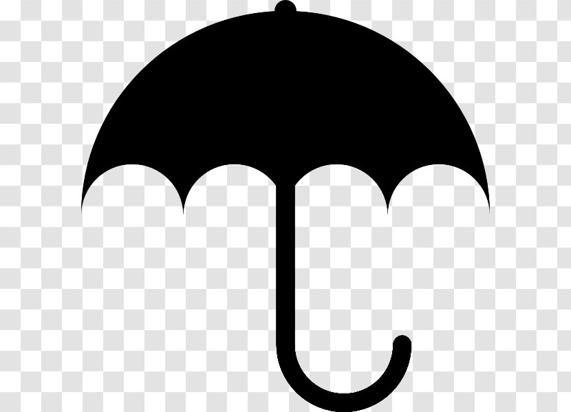 Clip Art Image - Umbrella - Blackandwhite Transparent PNG