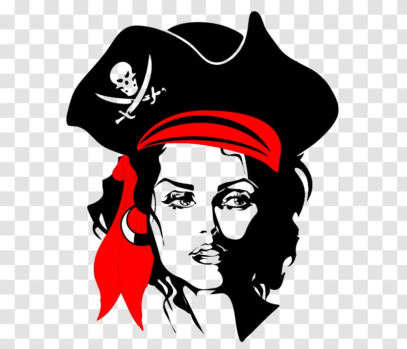 Pirate - Headgear - Black And White Transparent PNG