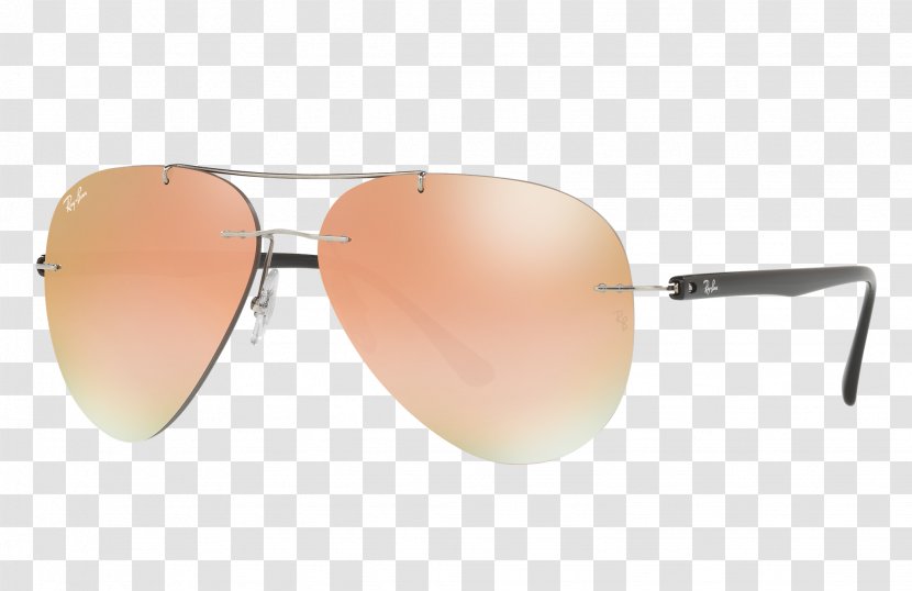 Sunglasses Ray-Ban Pilot RB3449 White - Mirror Transparent PNG