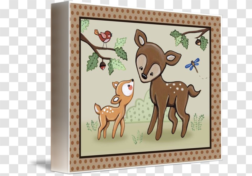 Reindeer Antler Fauna Wildlife Art - Woodland Nursery Transparent PNG