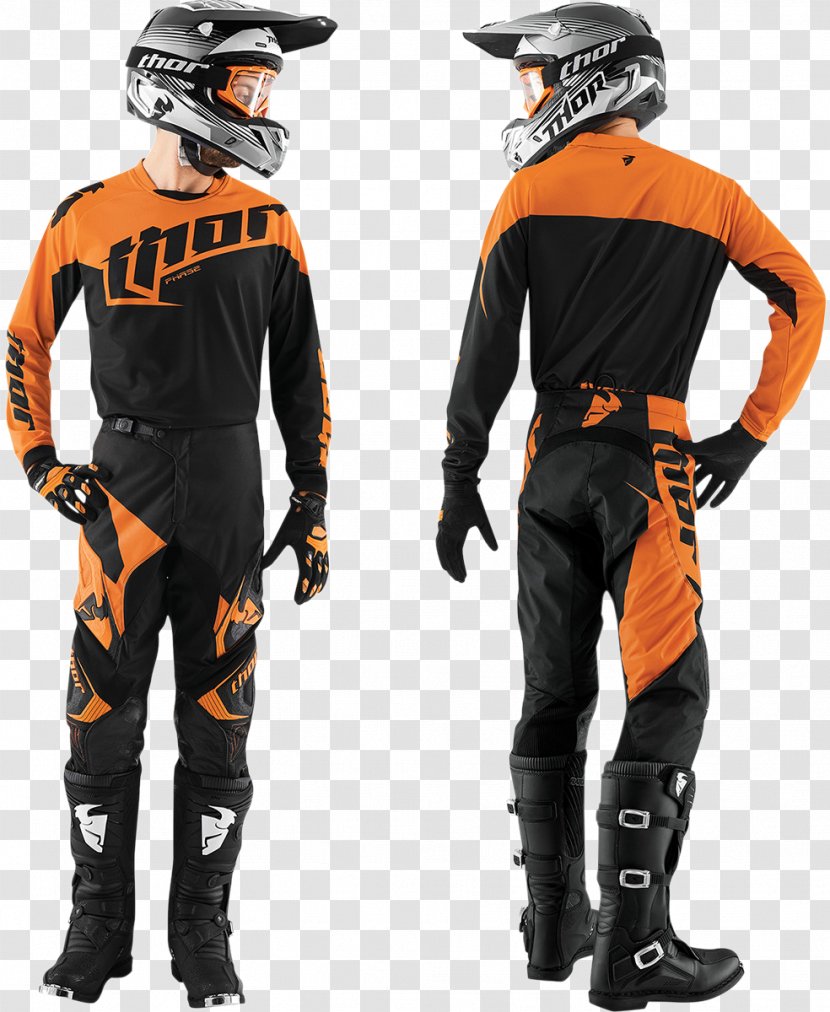 KTM Motorcycle Motocross Dirt Bike Thor - Dry Suit - Orange Cross Transparent PNG