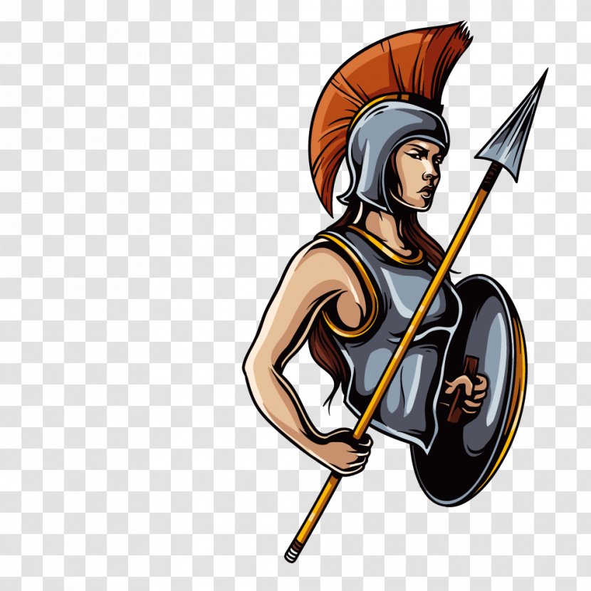 Ares Greek Mythology The Gods And Goddesses Of Olympus Twelve Olympians - Illustration - Spear Shield Guards Transparent PNG