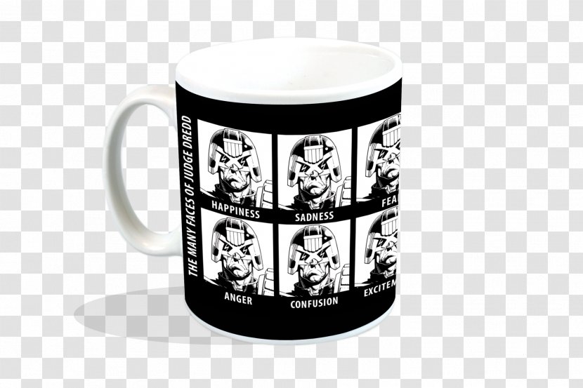 Coffee Cup Judge Dredd 2000 AD Mug - Ceramic Transparent PNG