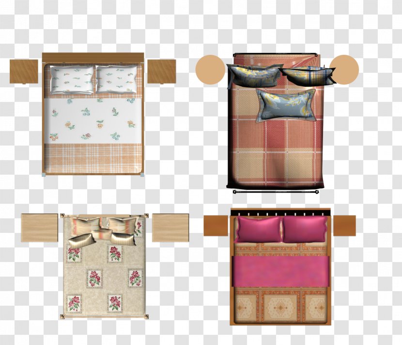 Bed Room Interior Design Services Computer File - Pattern - Beds Plan Transparent PNG