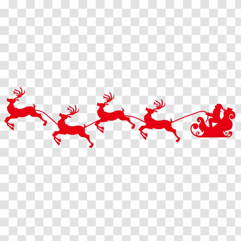 Santa Claus Deer Christmas - Frame - And Transparent PNG