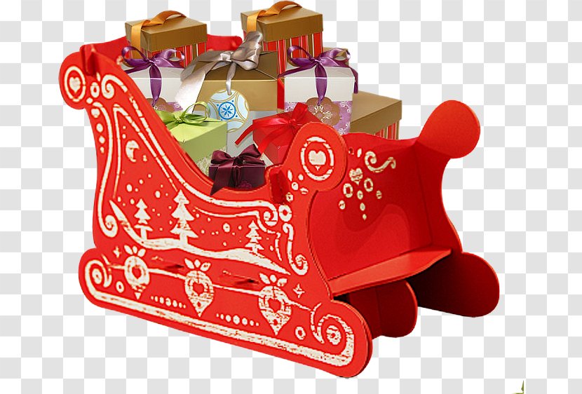 Ded Moroz Paper Sled Cardboard Christmas Transparent PNG