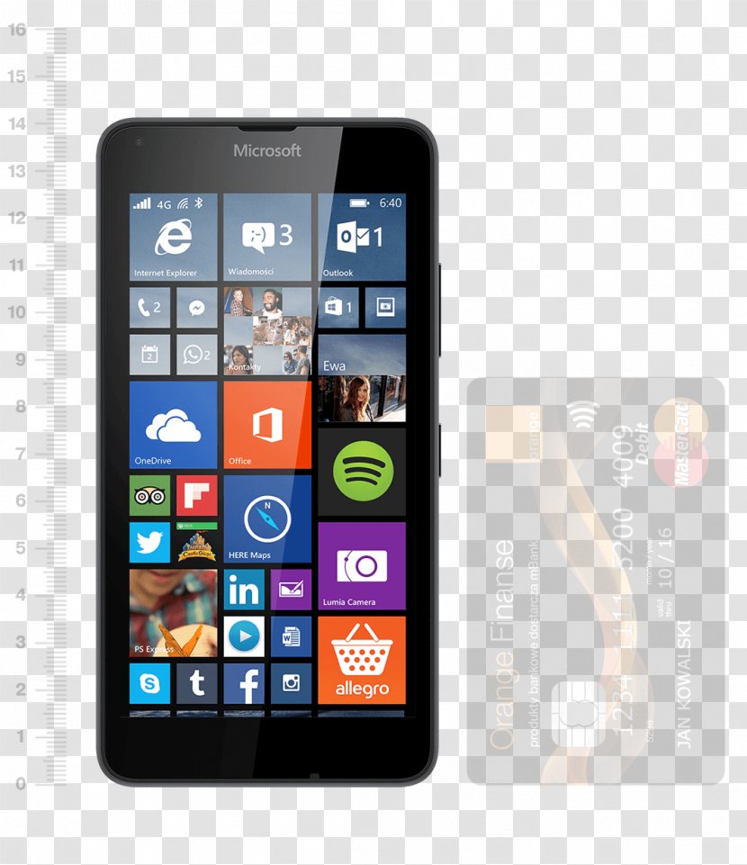 Microsoft Lumia 640 LTE 4G Smartphone - Gsm Transparent PNG