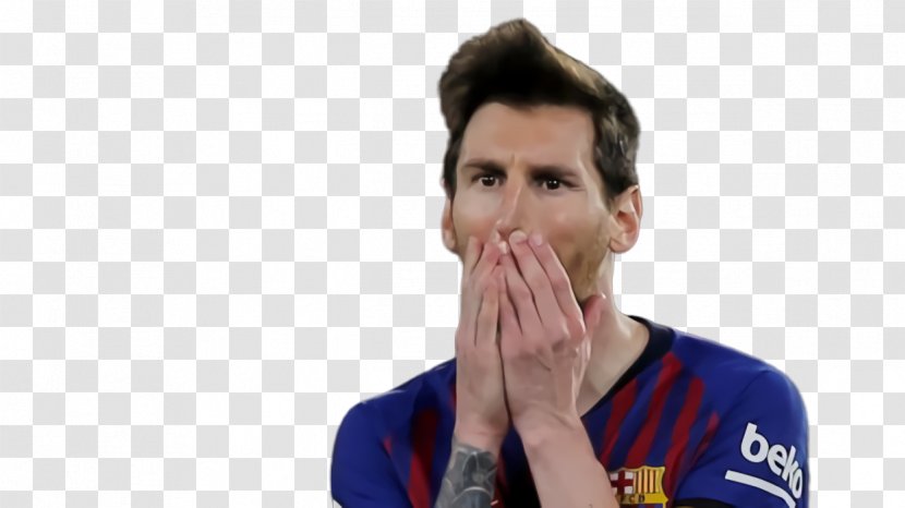 Lionel Messi FC Barcelona Valencia CF UEFA Champions League La Liga - Gesture - Chin Transparent PNG