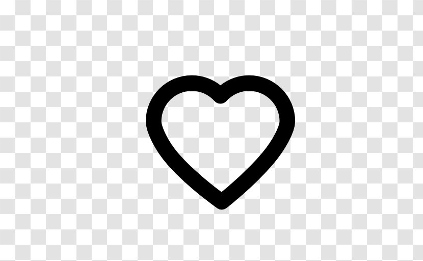 Heart Love Symbol - Text - Hollow Vector Transparent PNG