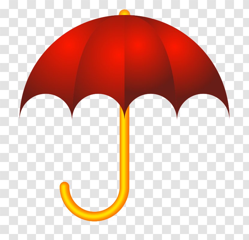 Umbrella Red - Symbol - Black Image Transparent PNG
