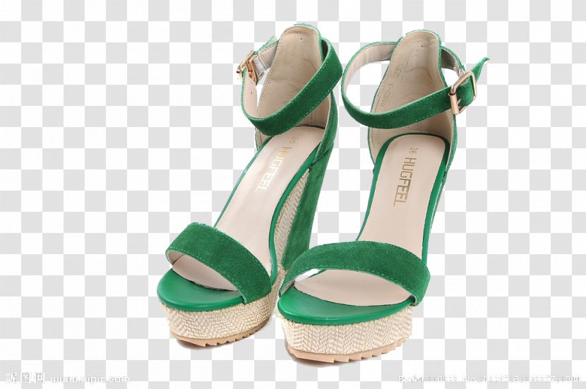 Slipper Sandal Platform Shoe High-heeled Footwear - White - Dark Green In Summer Sandals Transparent PNG