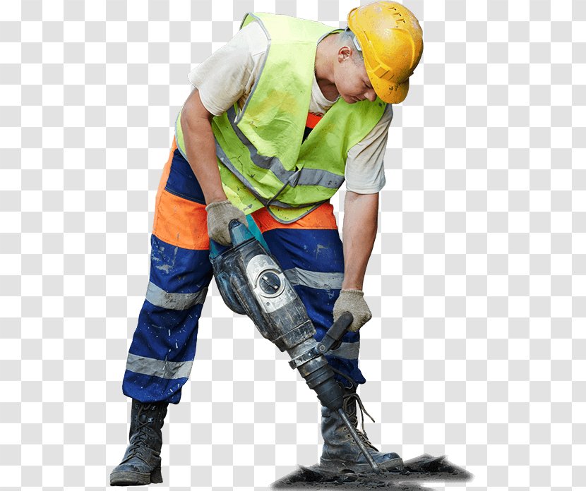 Construction Worker Architectural Engineering Heavy Machinery Project Critical Path Method - Jackhammer Transparent PNG