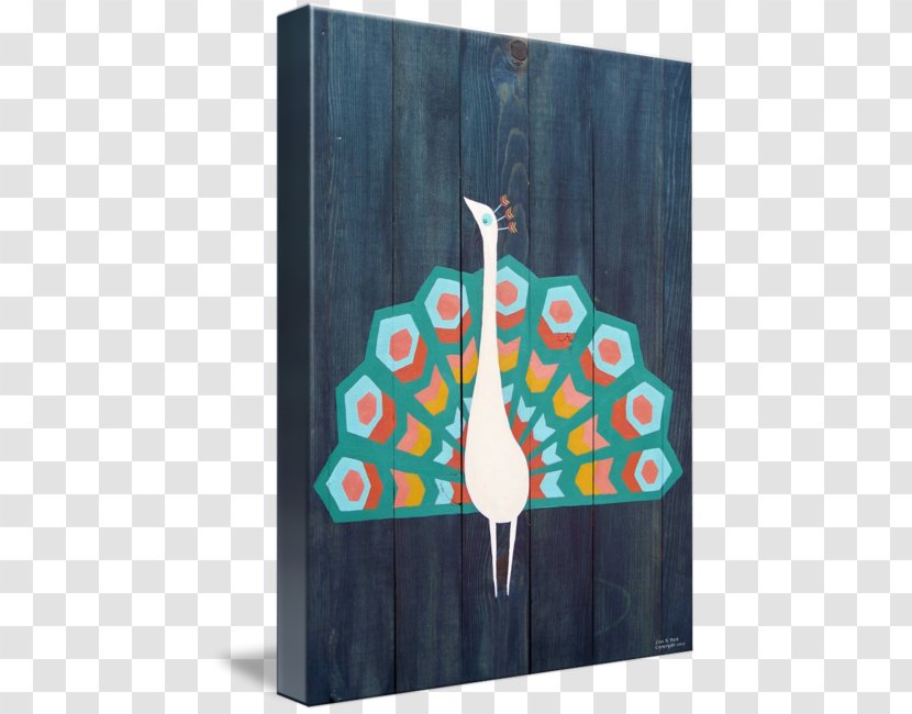 Modern Art Painting Reclaimed Lumber - Panel - Watercolor Peacock Transparent PNG