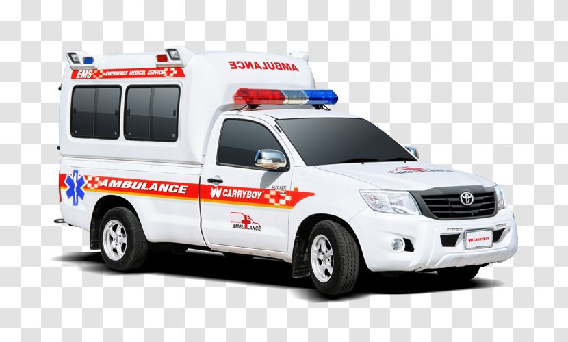 Car Ambulance Toyota Hilux Pickup Truck Van - Mode Of Transport Transparent PNG